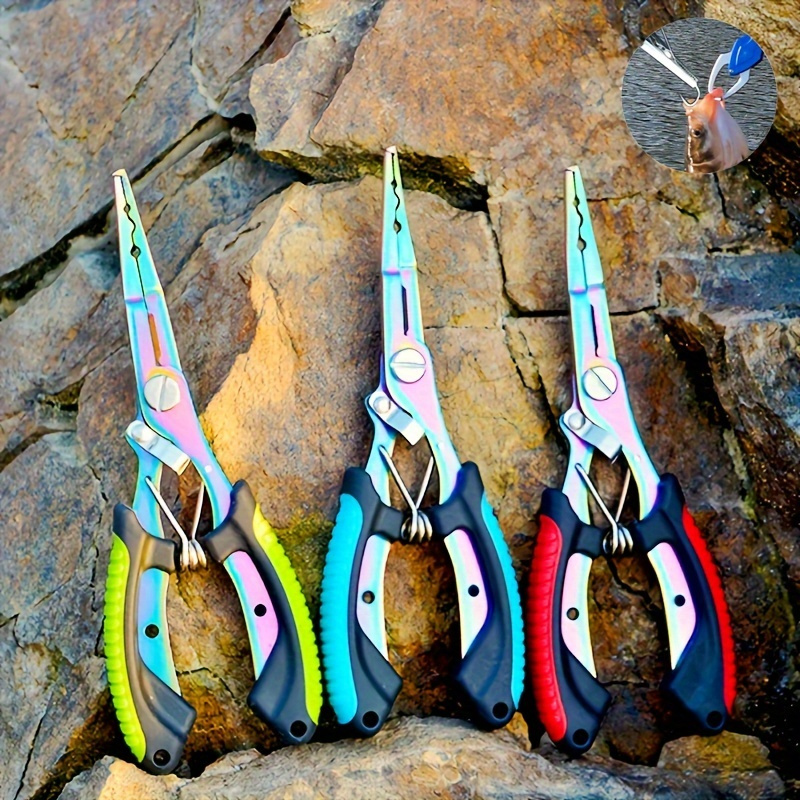 Multi-Functional Fishing Pliers & Gripper - Stainless Steel Hooks, Cutters  & Sheath - Lanyard Included!