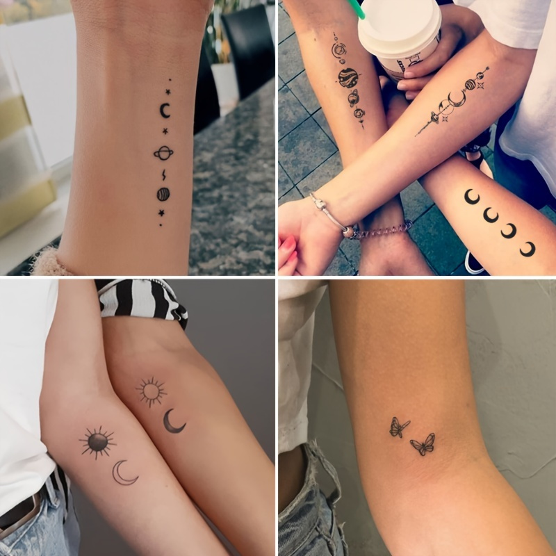 Acquista Adesivo per tatuaggi con faccia finta con corona di piccole  lettere nere per bambini Donne Adulti Tatuaggi temporanei Infinity Kit di  tatuaggi con croce di Cristo