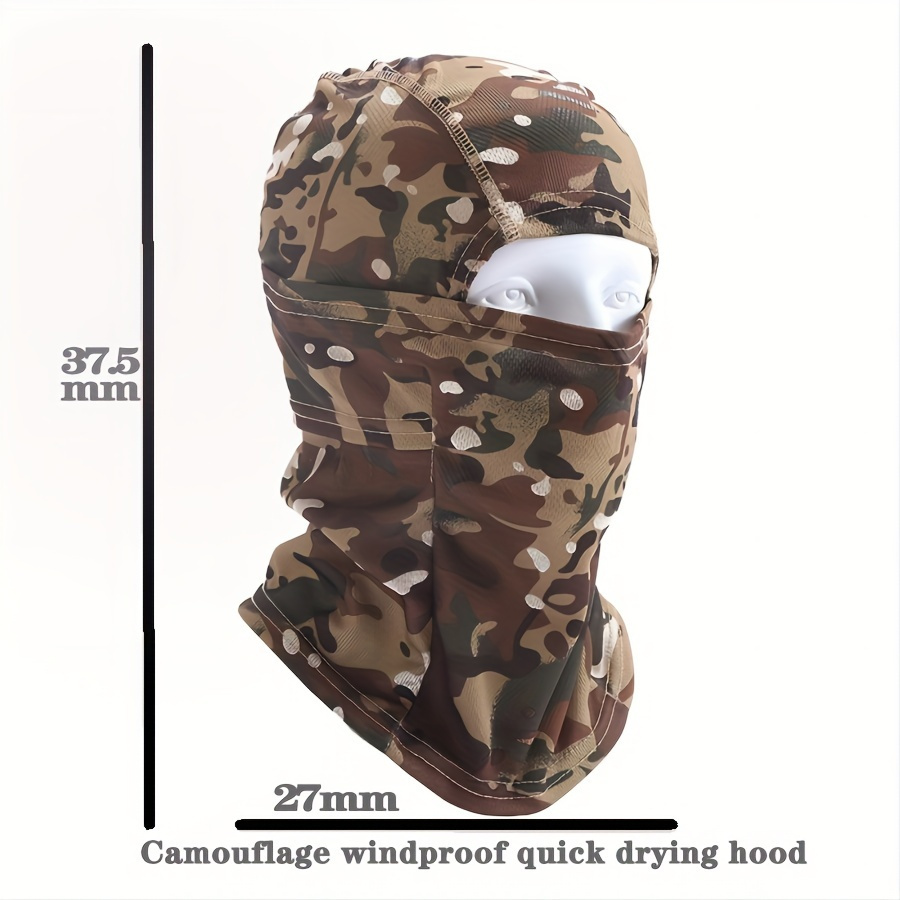 1pc Outdoor Dustproof Camouflage Head Cover Sunscreen Quick-drying