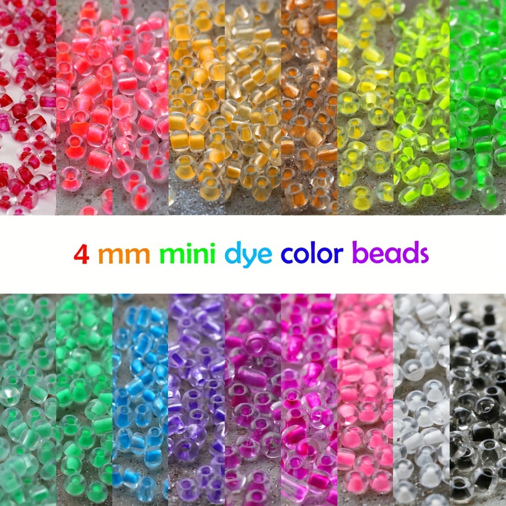 

18 Colors Transparent Dyed Heart Charm 4mm 15g Czech Glass Seed Beads For Diy Decoration Accessories Jewelry, Star