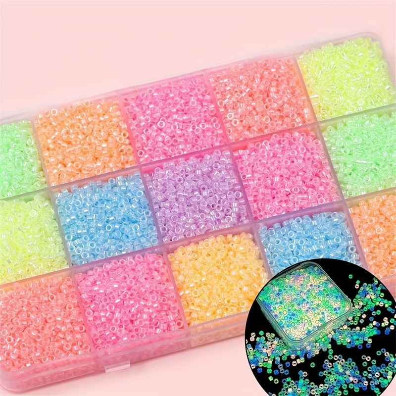 

Luminous Glass Seed Beads 3mm, 1000pcs/2000pcs Piece - Ideal For Diy Jewelry Making, Bracelets, Necklaces, Rings & Crafts - Glow-in-the-dark, Non-toxic