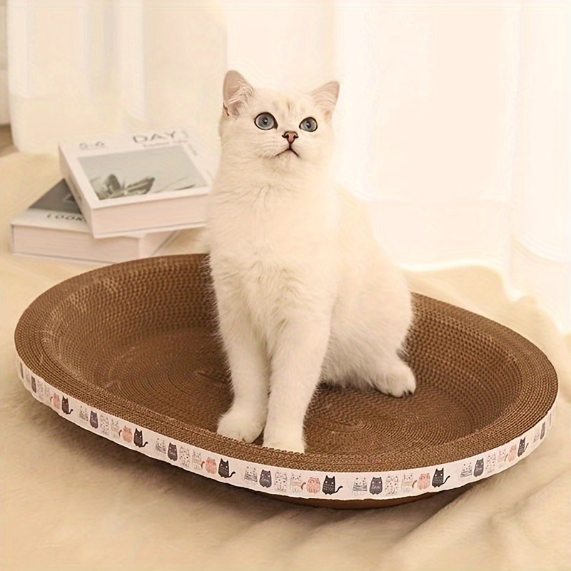 

Round Cat Scratching Pad, Corrugated Cardboard Double-sided Scratcher Mat, Pet Clawing Pad Lounge Bed For Indoor Cats