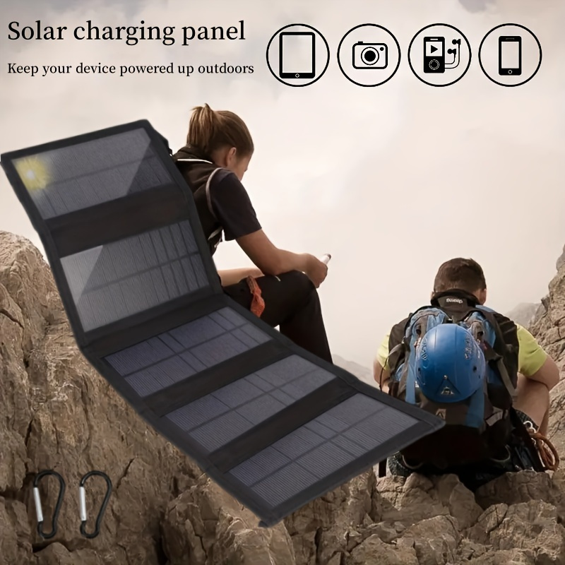 

1set Easy To Carry Solar Charging Panel, Waterproof Folding Solar Charging Pack To Keep Your Device Charged During Outdoor Travel