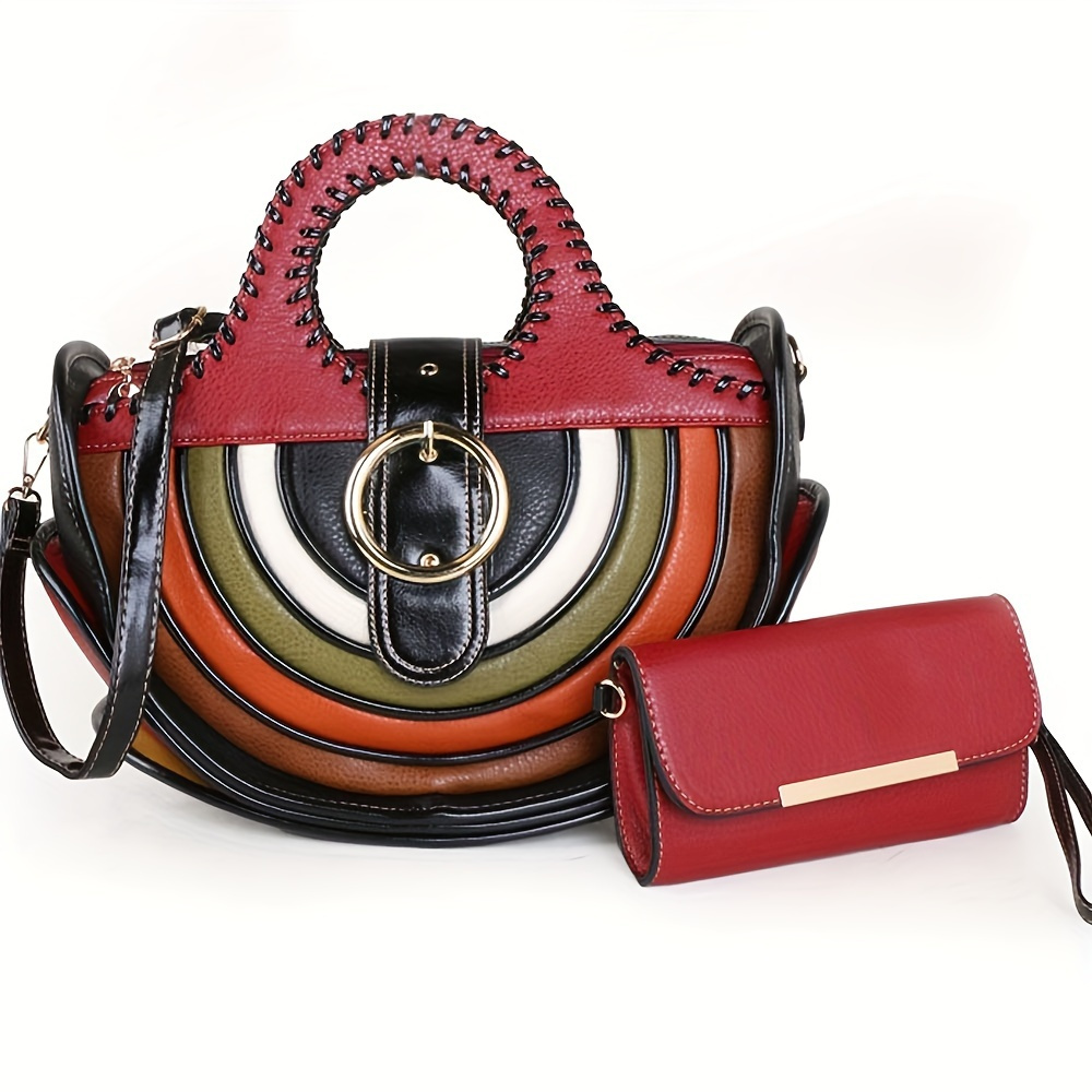 sac à main pour femmes avec design d'œil en de couleur, en cuir pu - Main Image