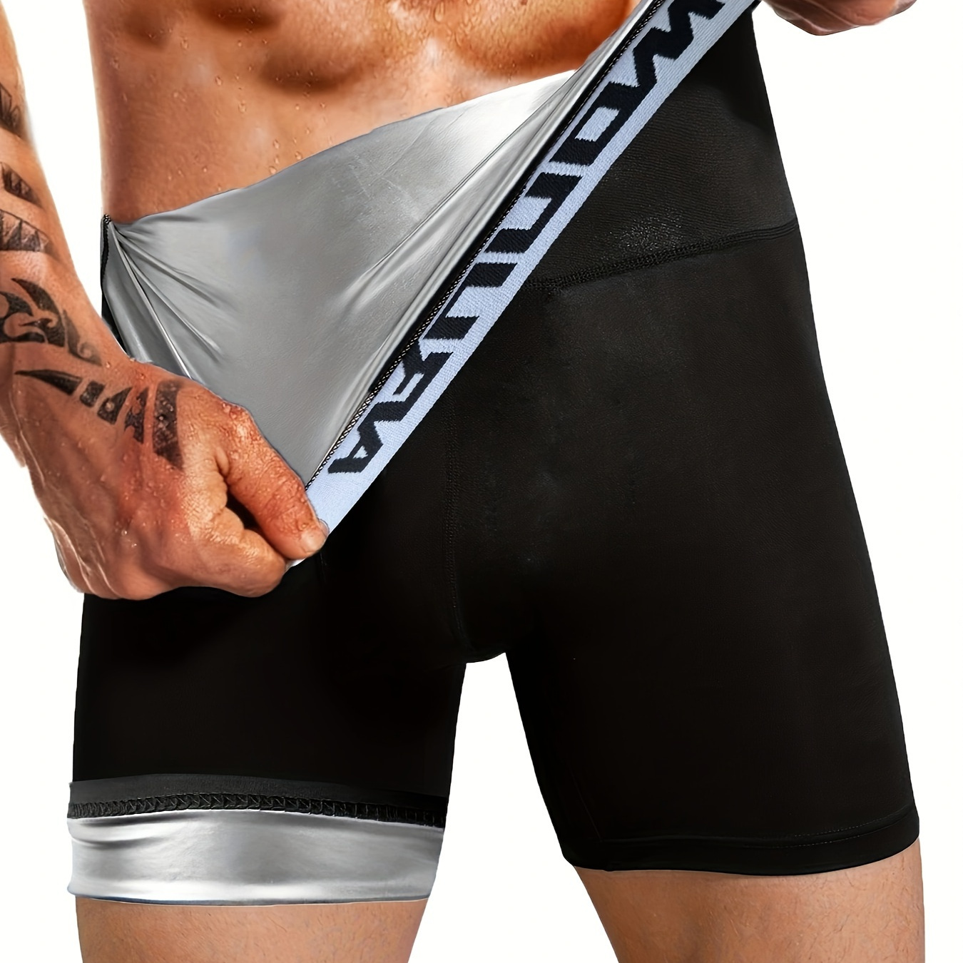 

Men's Athletic Sweat-enhancing Sauna Shorts, Base Layer Shorts Shapewear, Compression Pants