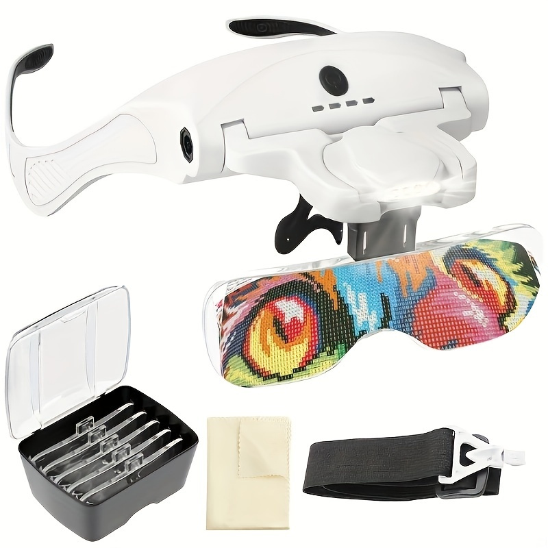 Headband Magnifying Glasses, Magnifying Glass, Hands- Fishing Telescope,  Adjustable Focus 