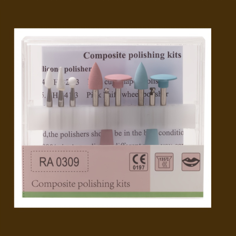 

Dental Composite Polishing Kit, Low-speed Silicone Rubber , Resin & Veneer Finishing Set, Ra 0309, Unscented - Professional Oral Care Tools & Accessories