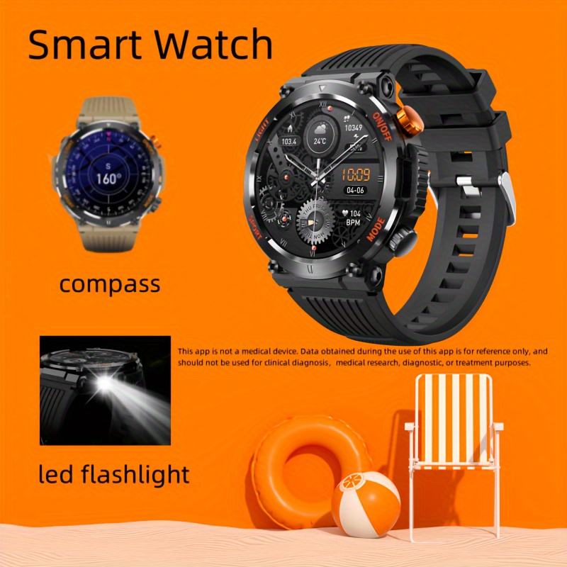 Watch with clearance led flashlight