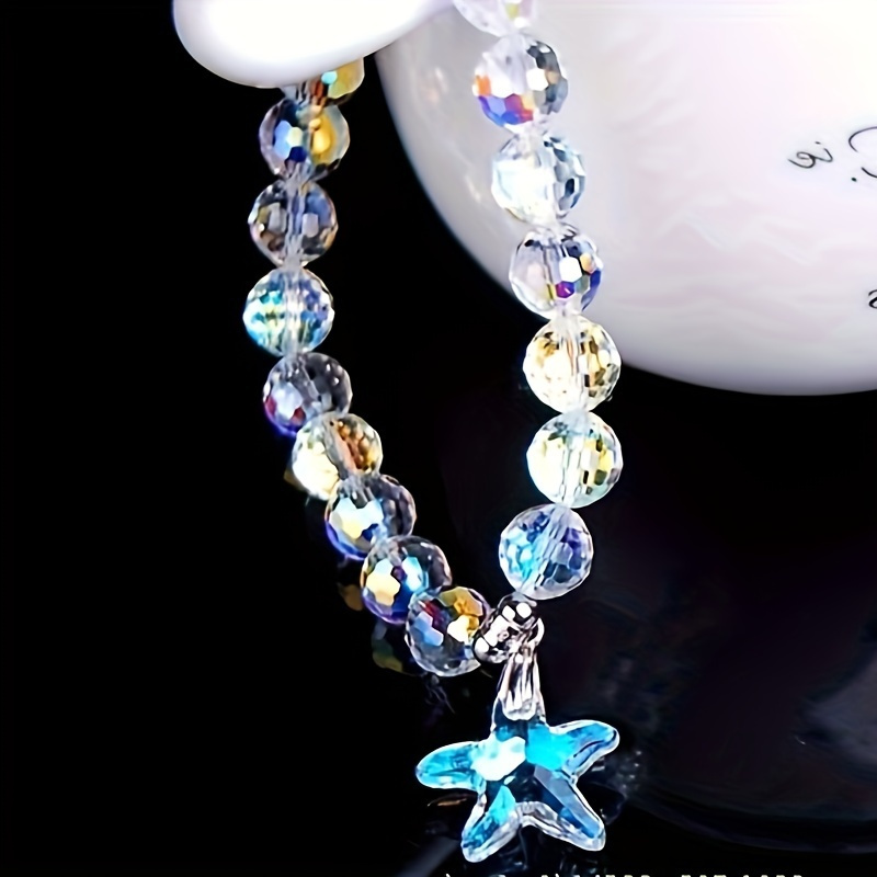 

Lucky Star Bracelet Crystal Bracelet Women's Round Beads Gift Colorful Wishing Jewelry