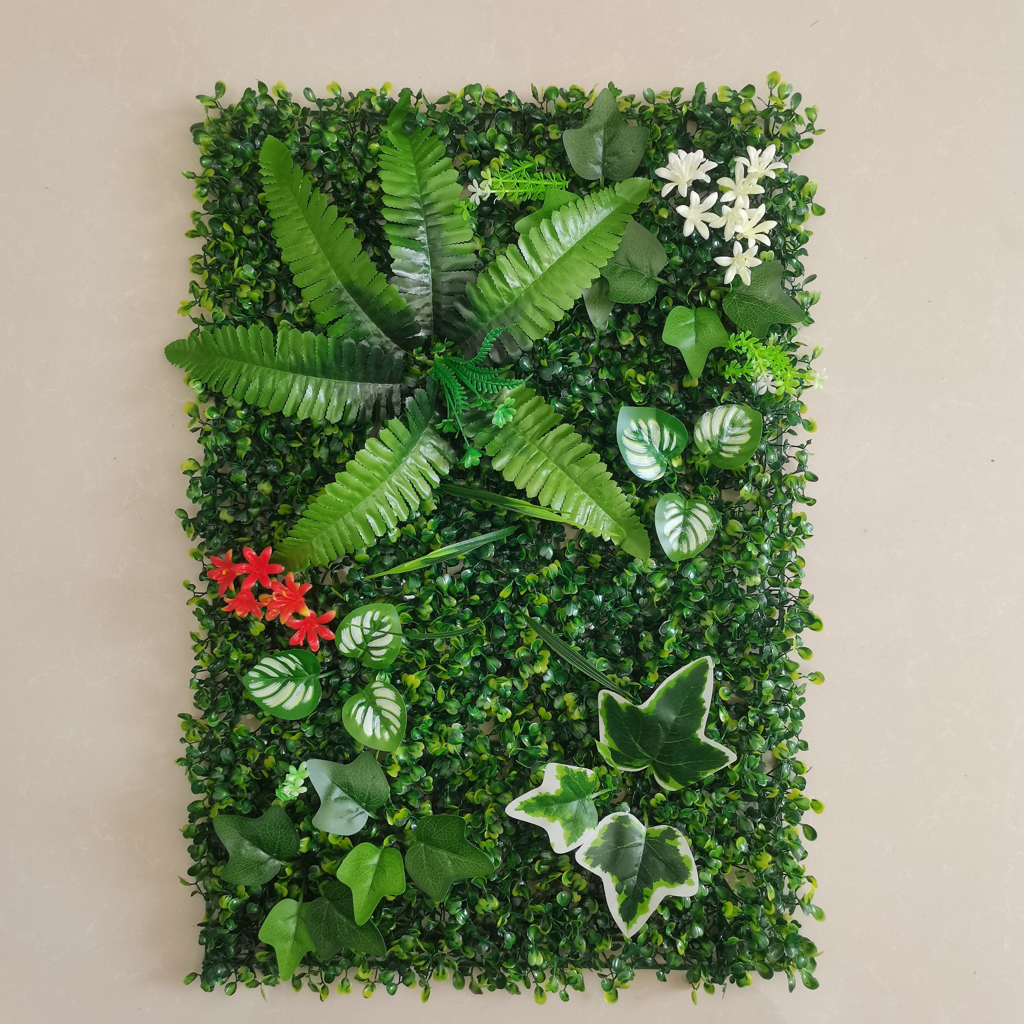 

1pc Artificial Plant Wall Panels, 3d Lifelike Plastic Greenery Panel, Uv Resistant, Indoor & Outdoor Lawn Fence Decor For Weddings, Parties, Garden, Backyard, 40x60cm/15.75x23.62inch