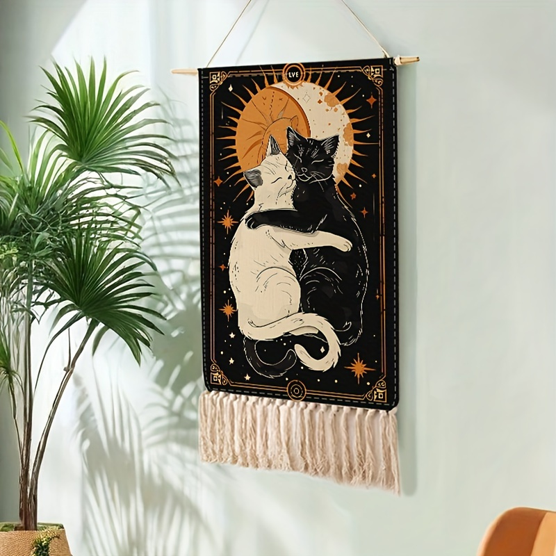 

1pc - - Cat , , Orientation, , Polyester , (<75g), 19.7"x27.6", Hanging For Decor, And , No Needed, For Decoration / Decor / Cat