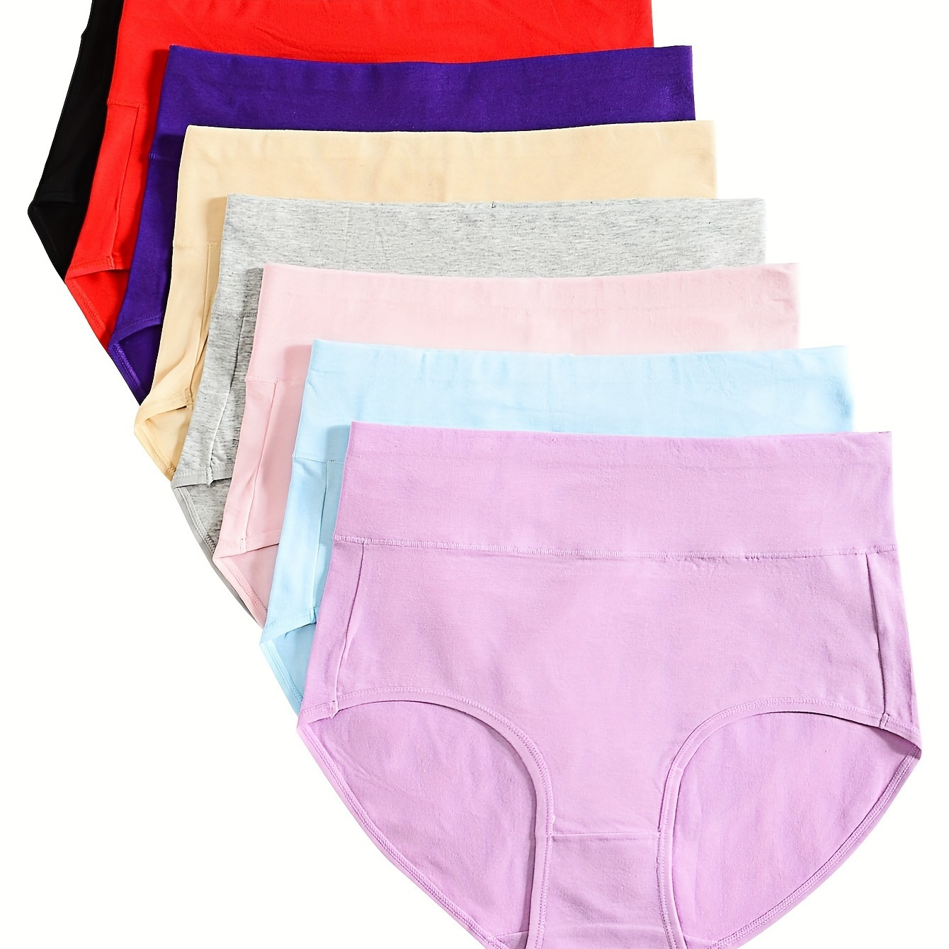 Cotton High Waist Abdominal Slimming Hygroscopic Underwear,Women's Stretch  Seamless Tummy Control Breathable Panties Briefs. (L, 4 Pcs B) : :  Clothing, Shoes & Accessories
