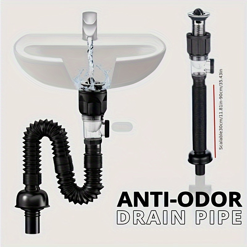 

1pc Universal Sink Drain Set Telescopic Deodorant Sewer Drain Hose Hand Wash Basin Drainer Bathroom Kitchen Accessories