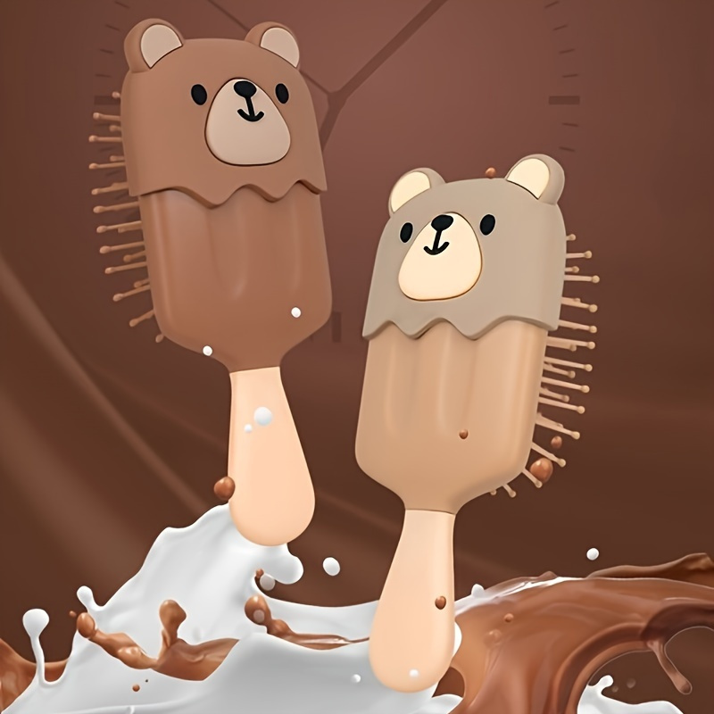 

1pcs Cute Bear Decor Hair Brush Wet Or Dry Hair Brush Detangling Hair Comb Hairdressing Comb