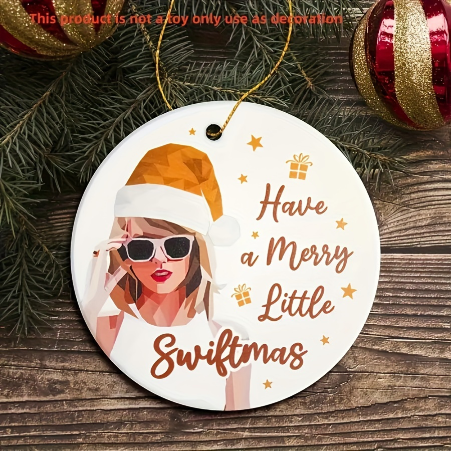 

Room Decor 1pc Fashionable Acrylic Christmas Ornament - "have A Merry Little " Tree Decoration For Christmas, New Year &