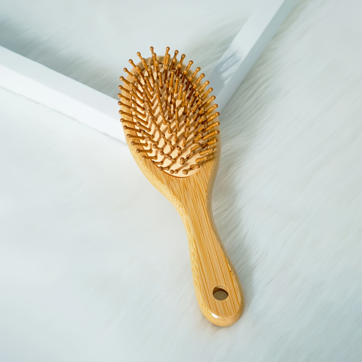 

1pc Bamboo Hair Brush Nature Wooden Anti-static Detangle Hair Brush Hair Scalp Massage Comb Air Cushion Styling Tools For Women Men
