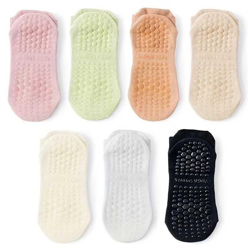 

7 Pairs Non-slip Invisible Socks, Sports & Breathable Pilates Indoor Fitness Mesh Socks, Women's Stockings & Hosiery