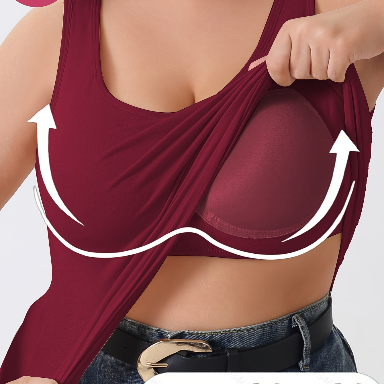 Plus Size Women'S Shaping Camisole, Bra 2-In-1 No Underwire Sleeveless Top, Soft Skin-Friendly High-Elastic Wide Straps, Wearable Shaping Top