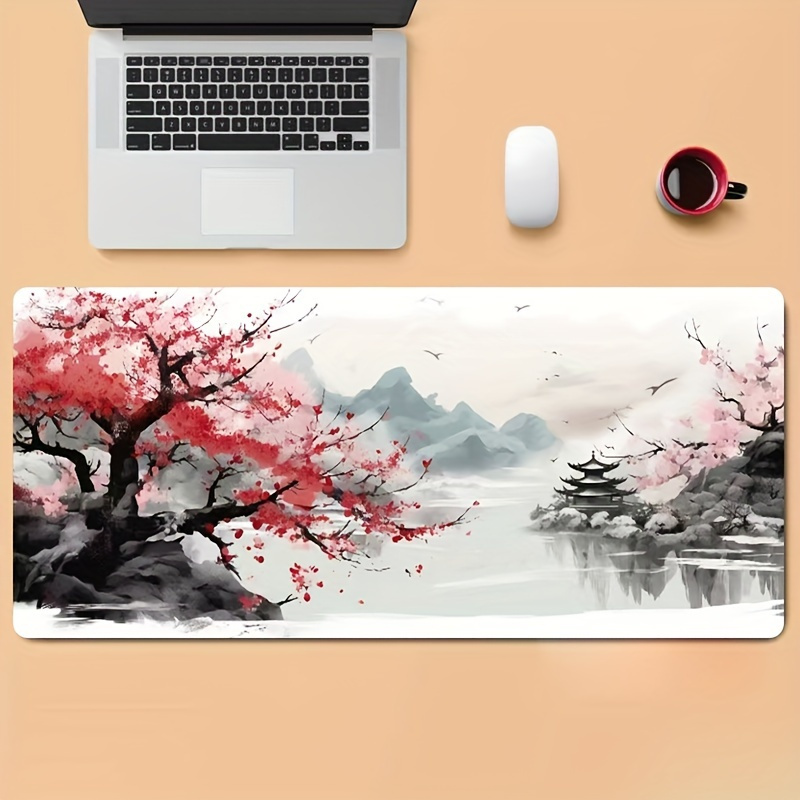 

Ink Landscape Pattern Waterproof Mouse Pad, Desktop Pad, Large Game Mouse Pad, E-sports Office Keyboard Pad, Non-slip Rubber Mouse Pad