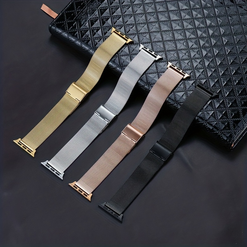 

Watch Band Compatible With Iwatch 38mm 40mm 41mm 42mm 44mm 45mm 49mm Metal Adjustable Stainless Steel Strap For Iwatch Series 7/8/6/se/5/4/3/2/1 (without Watch)