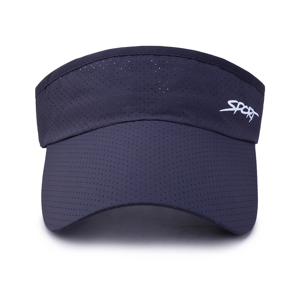 

1pc Pare-soleil respirant Visière Chapeau haut de vide avec motif de lettres pour hommes, Convient pour les sports de décontractés