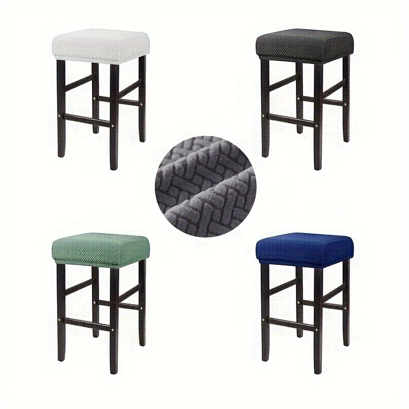 

1pc Bar Stool Slipcovers, Jacquard Stretch Stool Cover, Furniture Protective Cover, For Dining Room Living Room Office Bar Decor