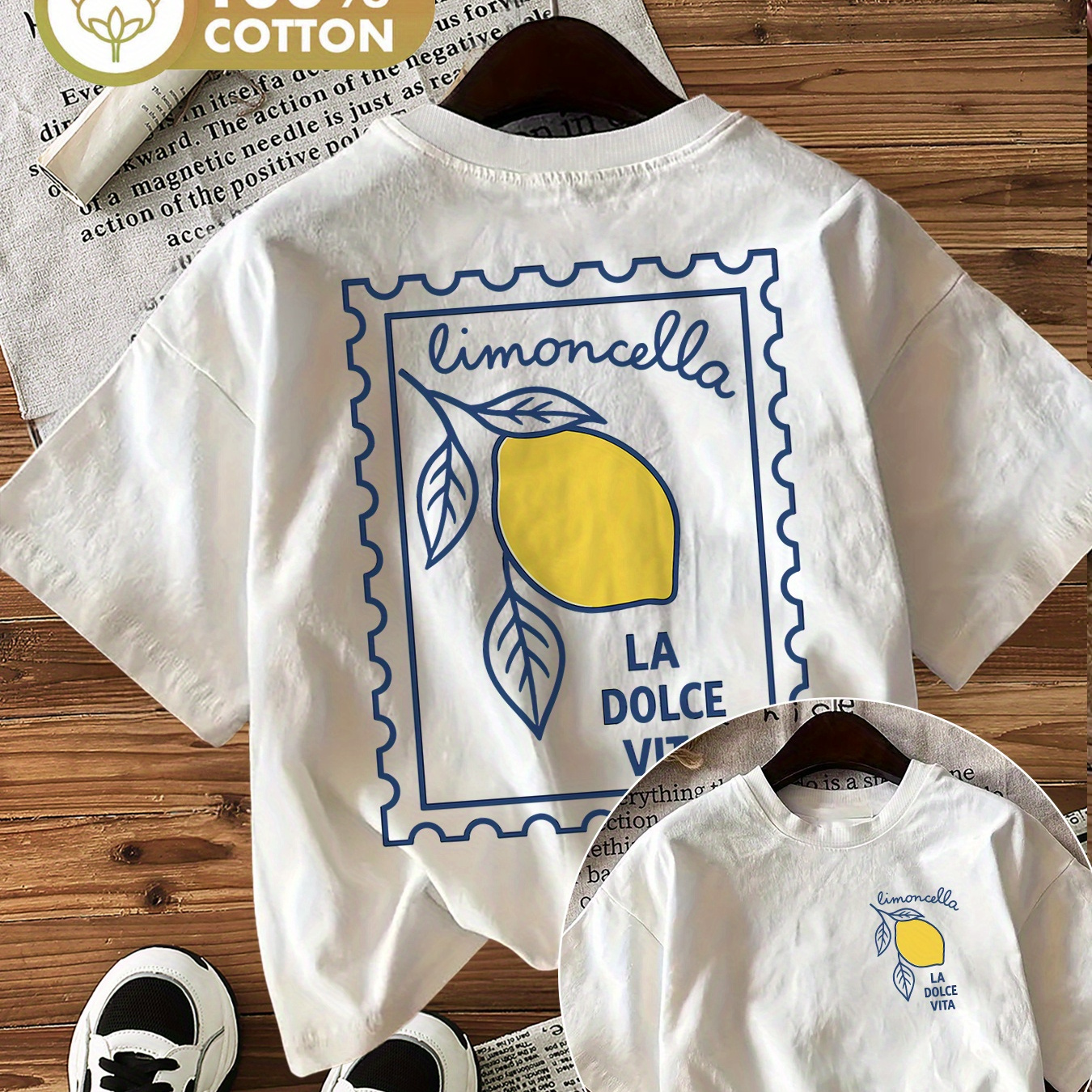 La Vita Al Limone T-shirt Women&*;s Italian Lemon Graphic T-Shirt