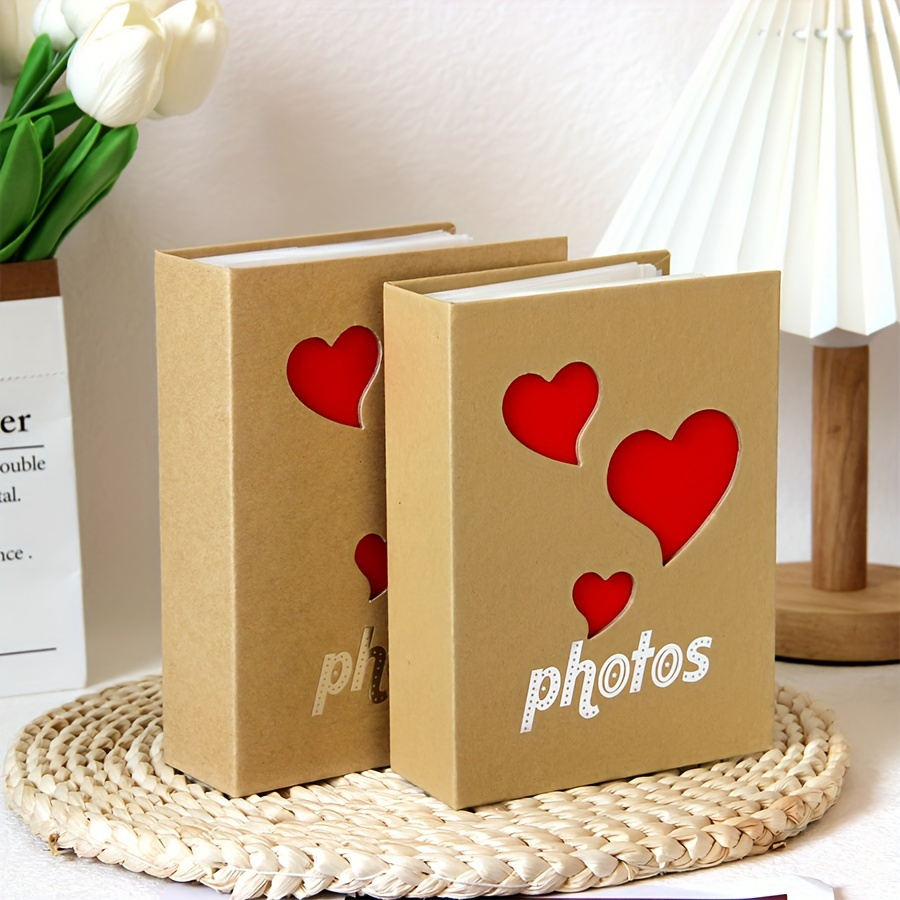 

Kraft Paper Wedding Photo Album, 6-inch 100 Pages Baby Record Family Memory Album - Straight Shape