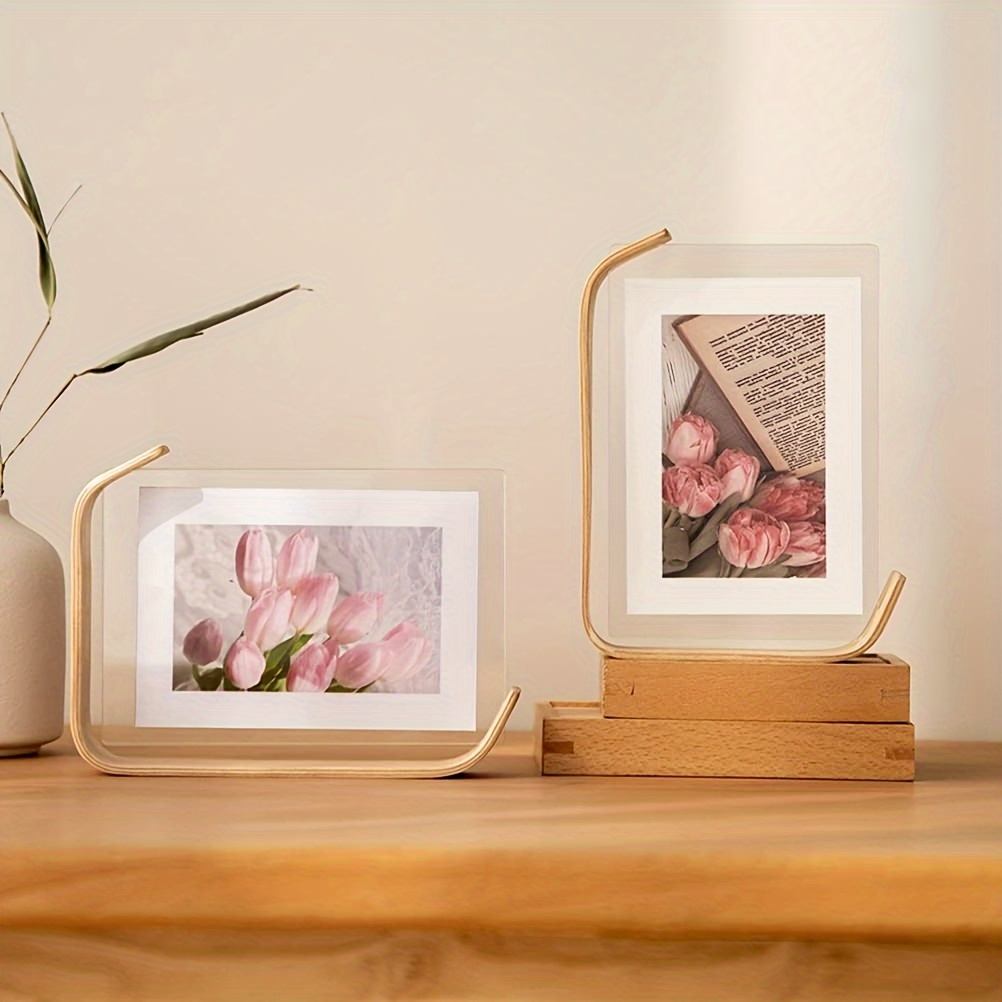 Acrylic Picture Frames Desktop Frameless Photo Frames With - Temu