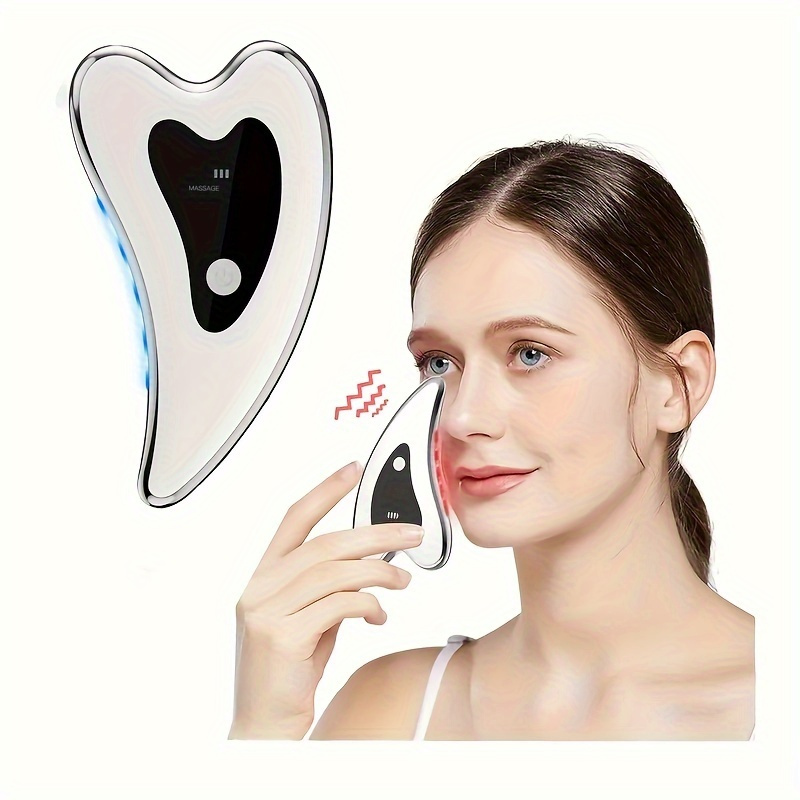 

Rechargeable Electric Gua Sha Instrument Heating Facial Massager Gifts For Women Mother's Day Gift