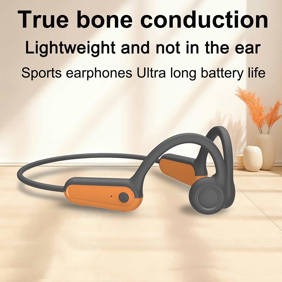 

Open Ear Bone Conduction Headphones, True Wireless 15 Hours Playtime Sports Earphones With Mic, Lightweight And Ultra Long Endurance Headset For Running, Walking,hiking, Driving, Workout