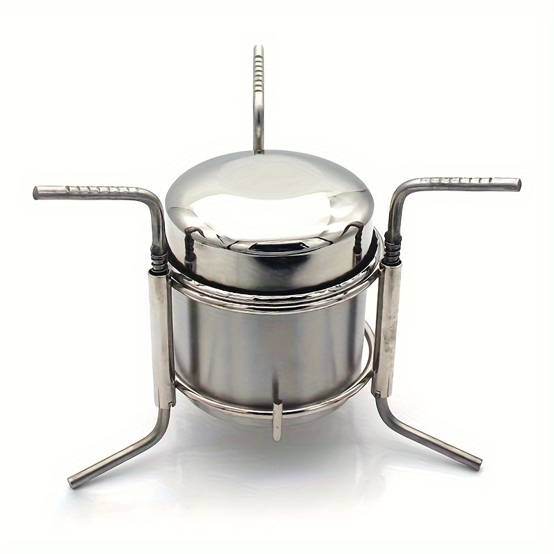 Stainless Steel Fondue Burner, Alcohol Stove Portable Mini Fondue Pot Burner  