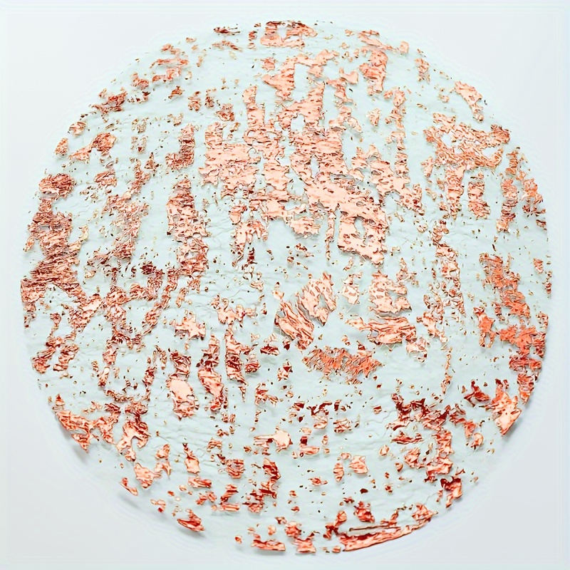 

1 Pack Of 12, Placemats, Rose Golden Foil Mesh Design Disposable Placemats (13-inch), Round Table Mats, Festive Hollow-out Polyester Decor Pads For Dining, Coffee Table, Dinnerware, Home Decor