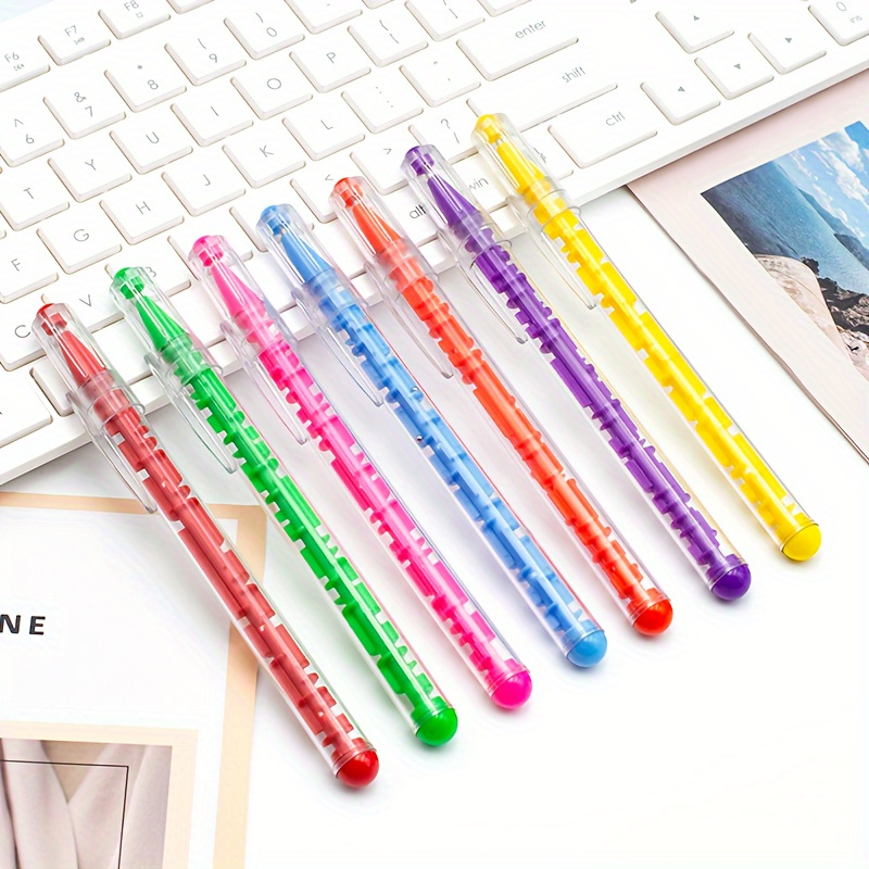 

6pcs Ballpoint Pen, Creative Ballpoint Pen, Maze Pattern Ballpoint Pen