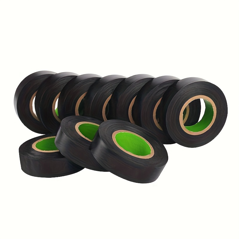 

10pcs Electrical Tapes, Flame Retardant, Indoor And Outdoor High Temperature Resistant Electrical Tape, High-grade Black Waterproof Tape, 10m/393.7in Each Roll