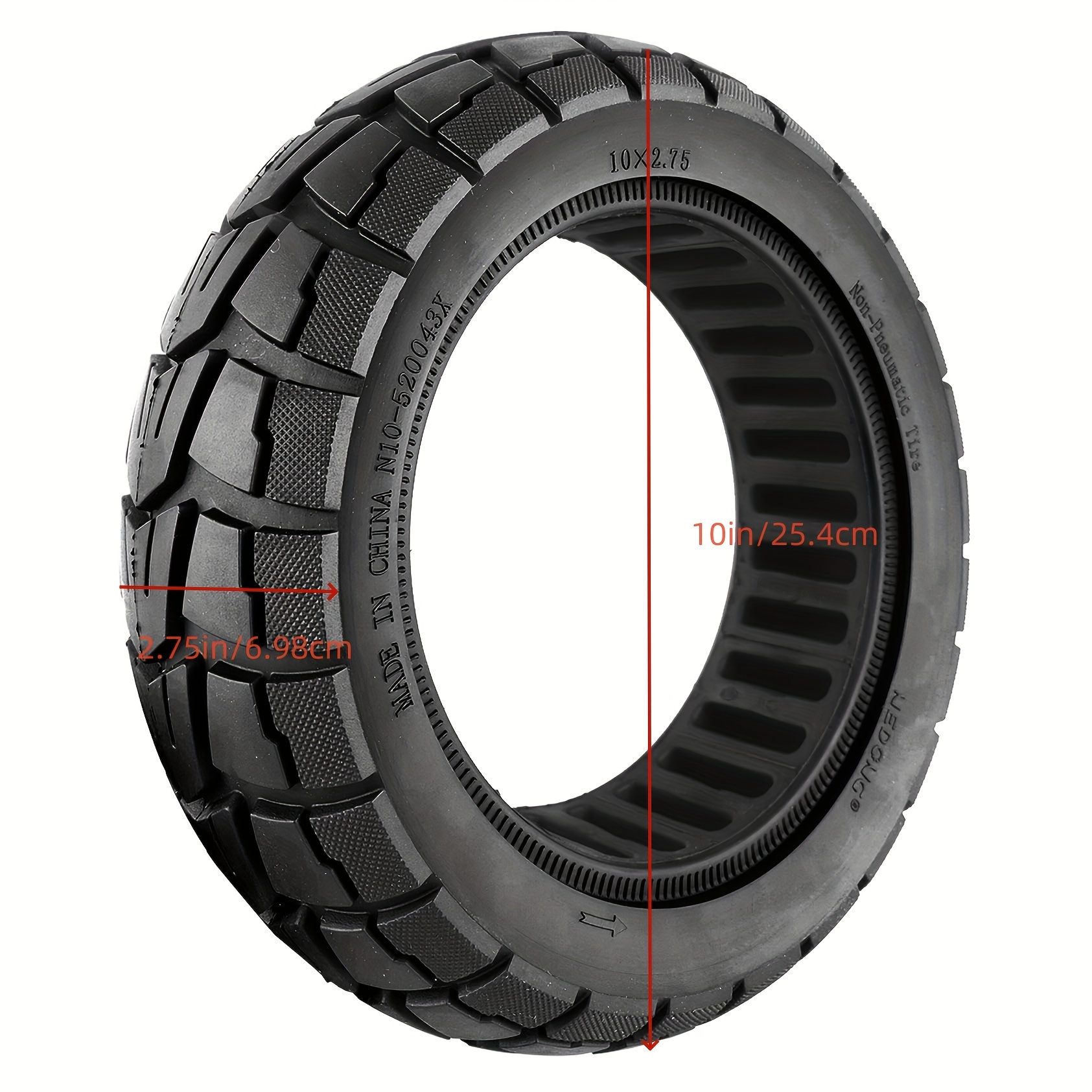 10 Inch 10x2 Off-Road Tubeless Tire for Xiaomi M365/Pro/Pro2/1S