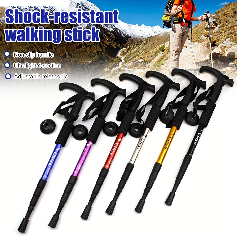Walking Sticks for Women - 14.5” Foldable Hiking Poles for Backpacking,  Exercising and Traveling, Set of 2 Aluminum Nordic Collapsible Trekking  Poles (115-135cm, Black) : : Sports & Outdoors