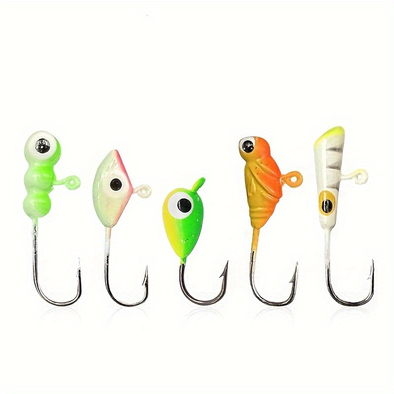 Ice Fishing Jig Kit, 5pcs High Visibility Ice Fishing Lures Jig Head Hook  Set, Fishing Hooks Jigs Heads for Ice Fishing for Panfish, Sunfish, Perch,  Pike, Bluegill, Crappie, Jigs -  Canada