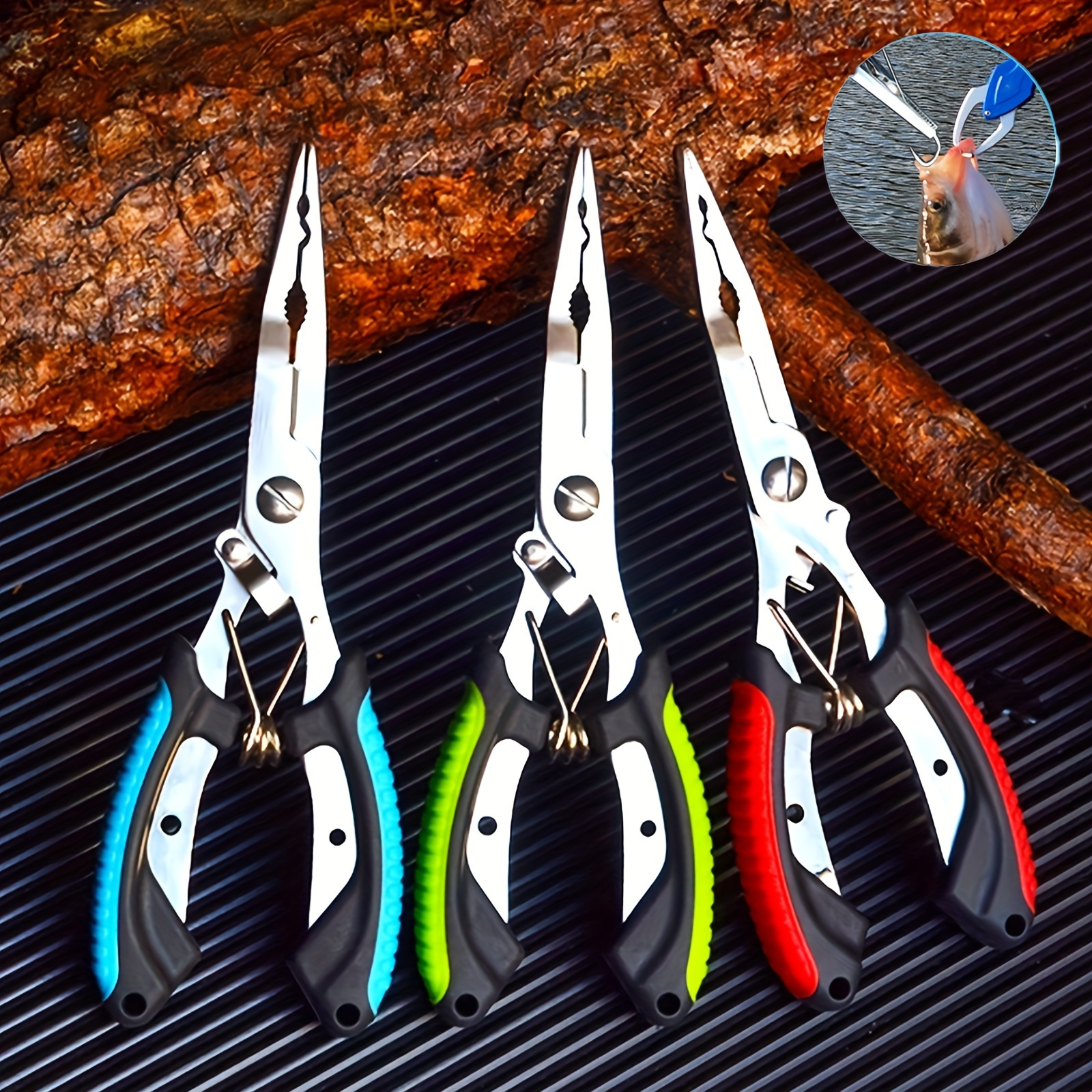 1pc Multifunctional Stainless Steel Lure Pliers, Fishing Plier With  Non-slip Handle, Fishing Line Cutters, Fishing Tools