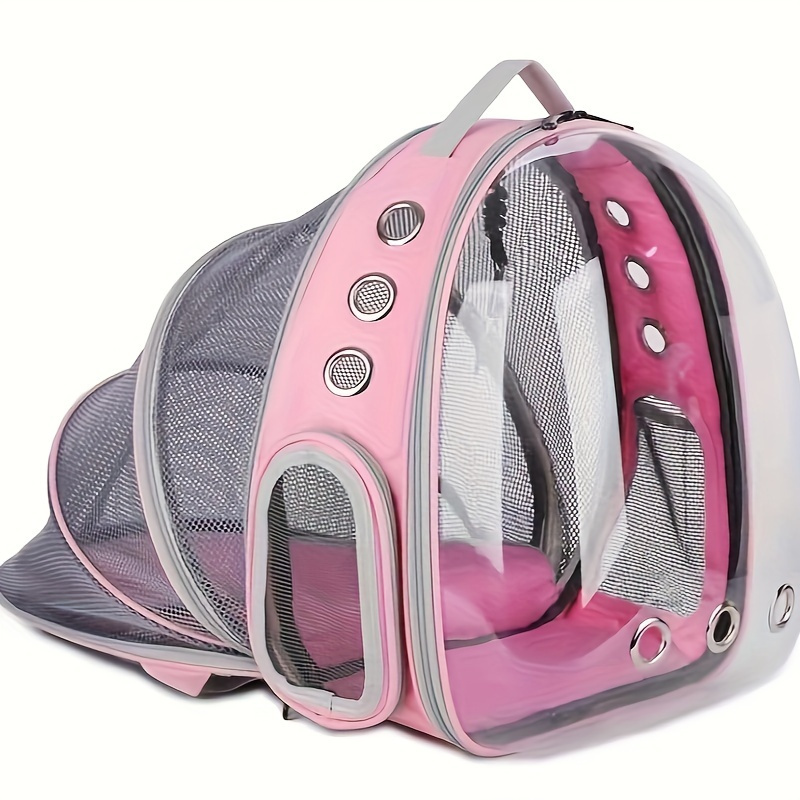 Expandable Pet Backpack for Traveling and Outdoor Activities - Portable Space Capsule Cat Carrier with Comfortable Shoulder Straps