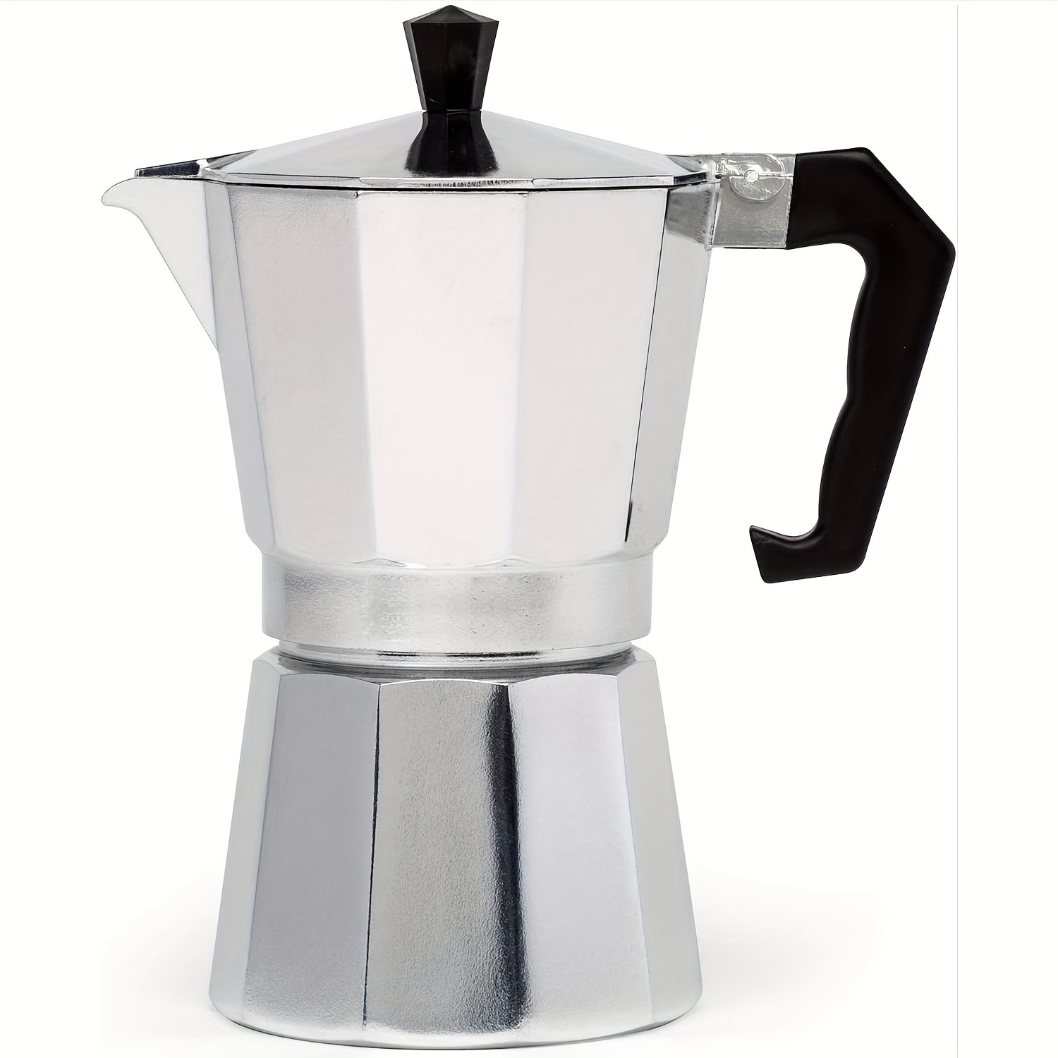MVPLUE Classic Stovetop Espresso Maker 6 Cup ，Moka Pot Aluminum  Silver，Cuban Coffee Maker， Make Delicious Coffee Easily at Home And Camping