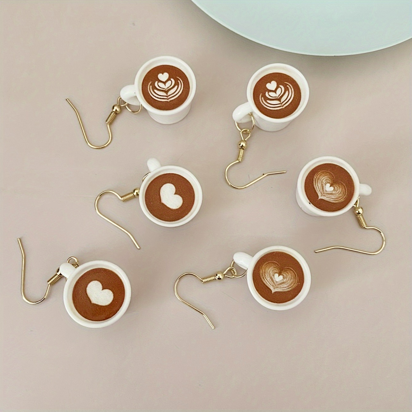 

Chic Resin Coffee Cup Dangle Earrings - Alloy Post, & Vacation Accessory