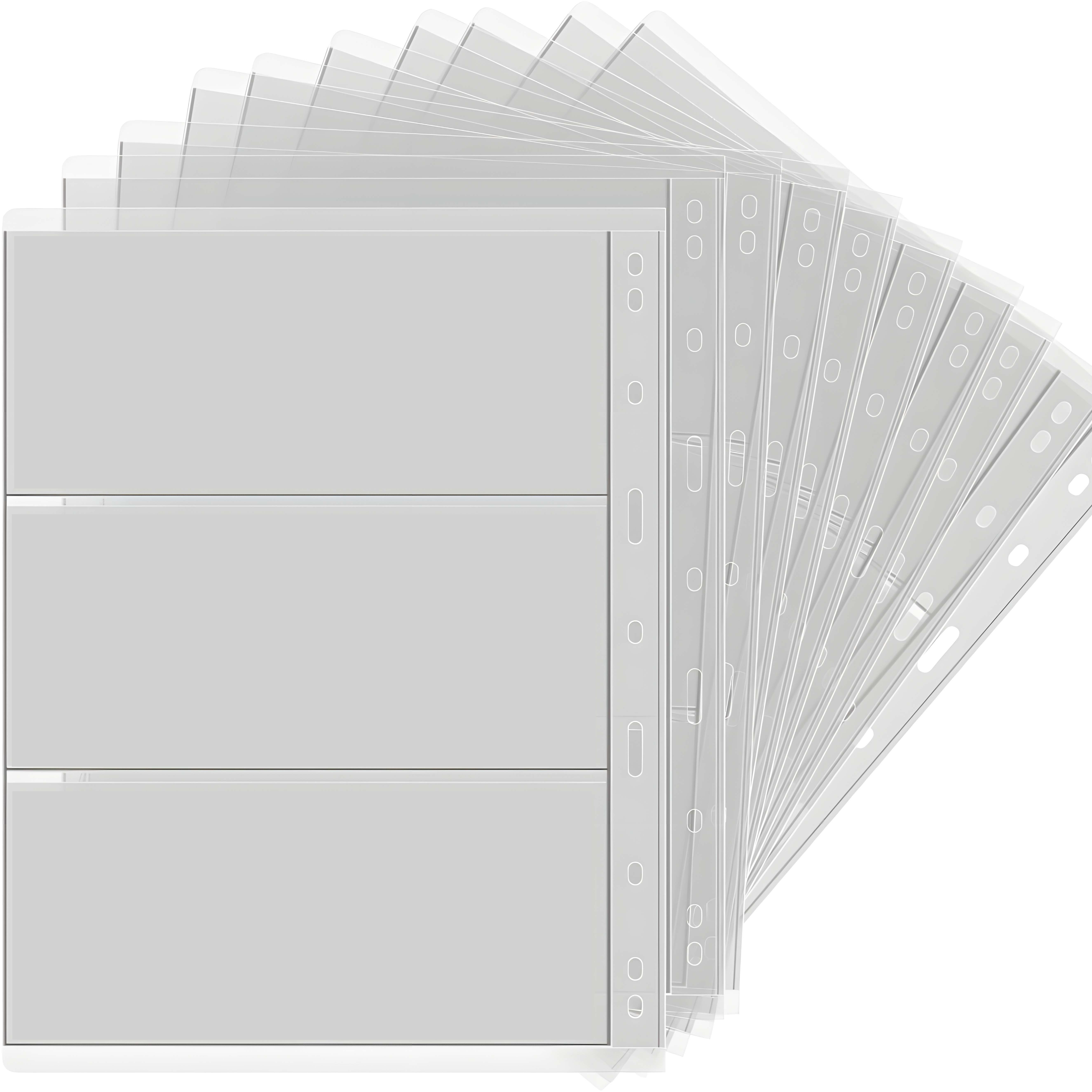 

10 Pages X 3 Bags - And Album Set - Fully Compatible Folder Design, Collectors' , File Security, High- Waterproof, Multi-functional Storage Suitable For Banknotes, And Other Collection Loose-leaf