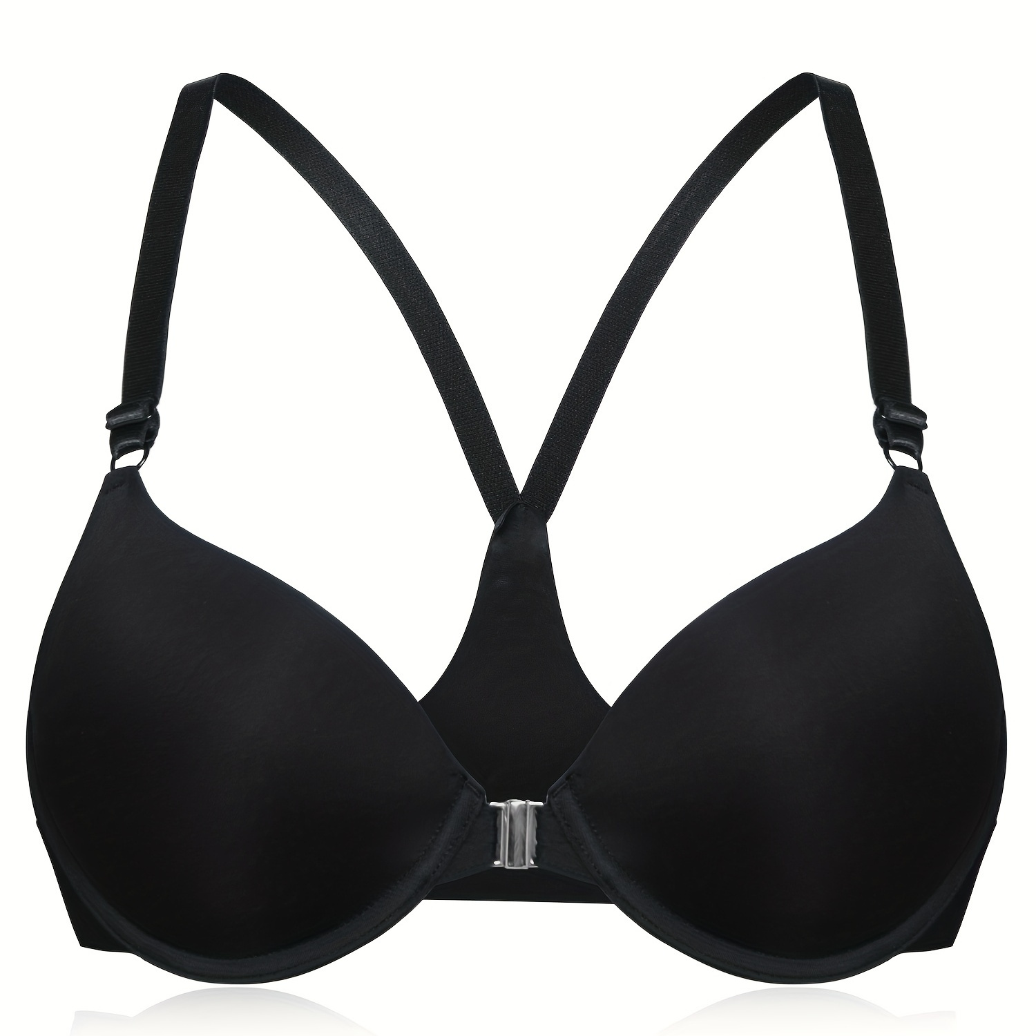 Front Buckle Push Bras Comfy Breathable Everyday T shirt Bra - Temu