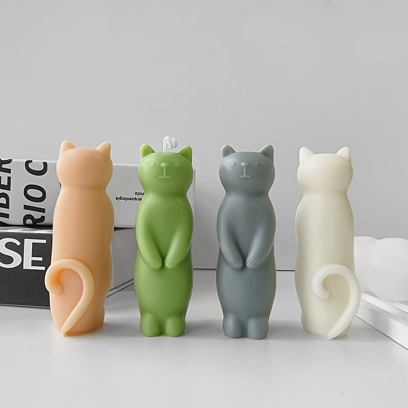 

Diy 3d Cat Silicone Mold For Crafting & Aromatherapy Candles - Adorable Kitten Shape In Pastel Colors, Home Decor And Gift Making, Creative Crafting| Decor Items| Design, Candle Molds Silicone