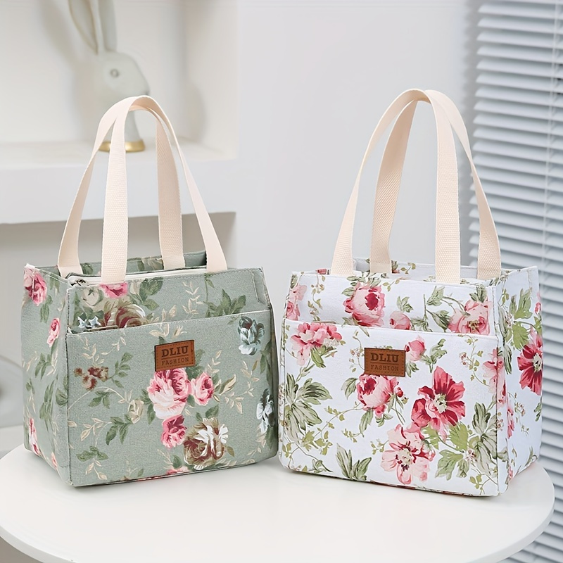 

Sac À Lunch Motif Fleurs Classiques, Sac Bento Léger Pour Une Utilisation Quotidienne Au Travail Des Femmes