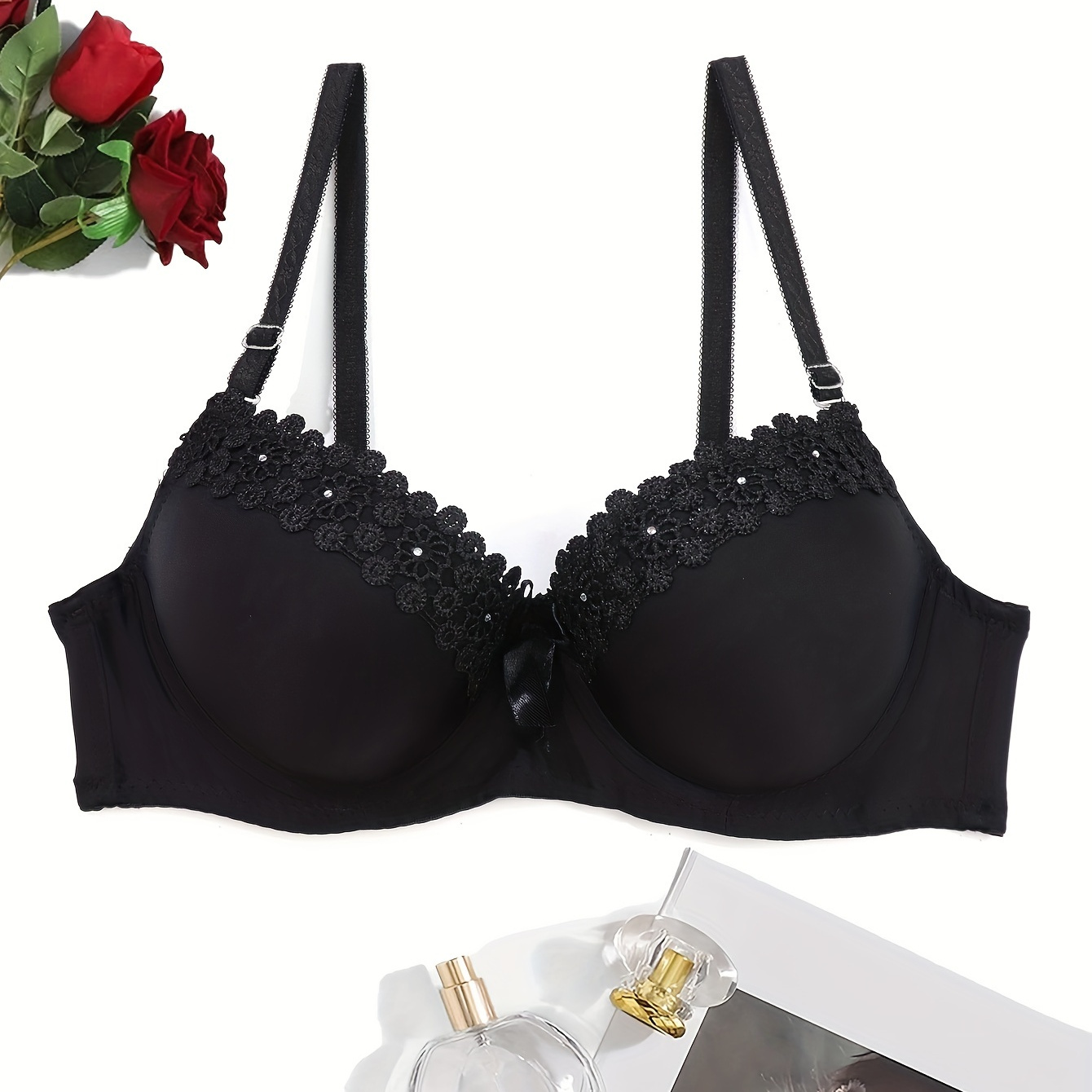 MUYMVO Big Girls Cute Floral Lace Embroidered Training Bra Lightweight  Wireless Lightly Lined Junior Starter Bra Daily Life Black : :  Clothing, Shoes & Accessories