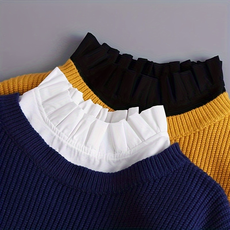 

Pleated For - Ruffle- Detachable , For Sweaters & Layering