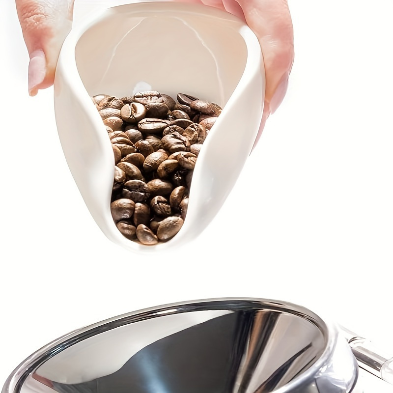 

1pc Ceramic Coffee Beans Dose Trays Pure White Smooth Porcelain Teaspoon Tea Separator Vessel Set Tools Coffee Bean Spoon Shovel Tea Trays
