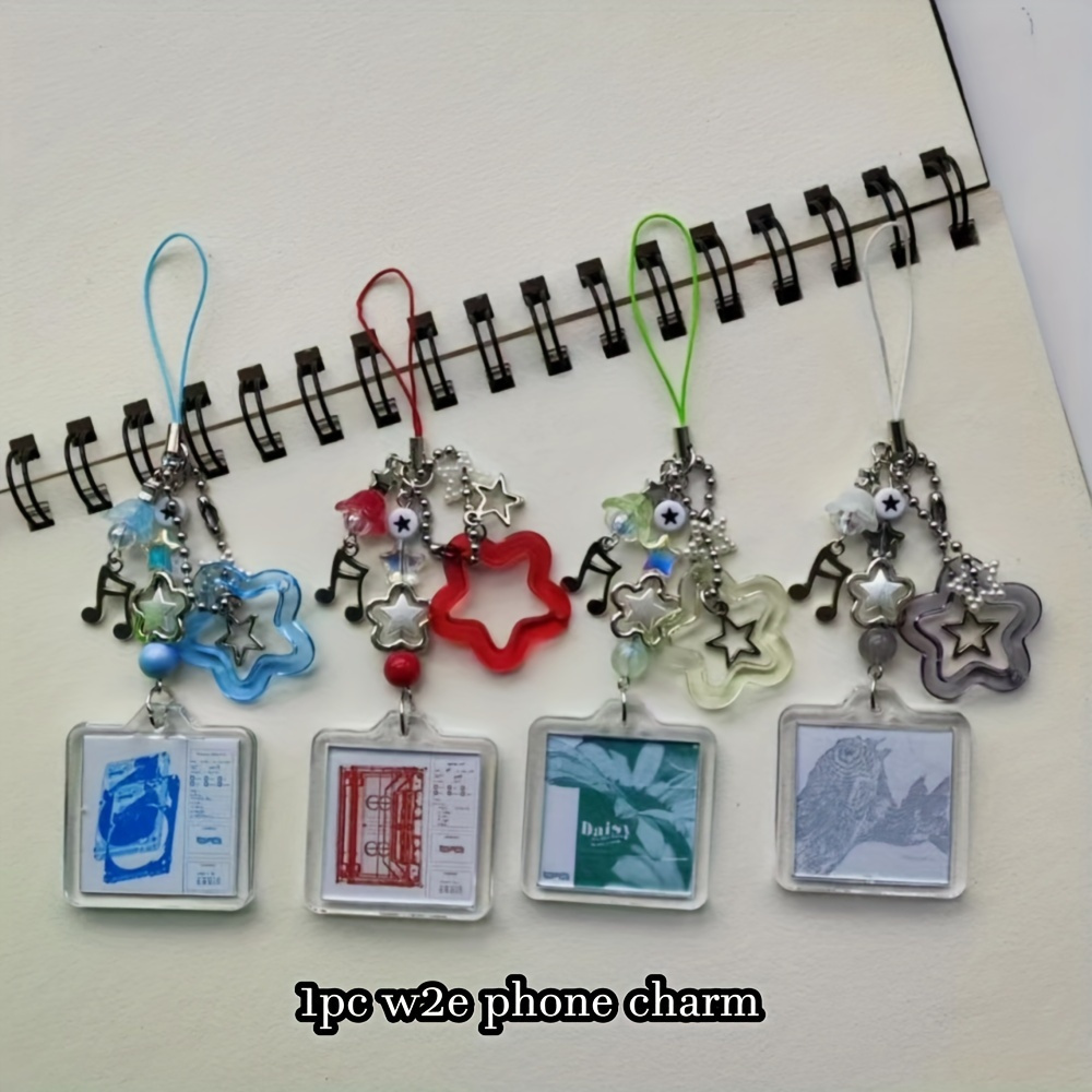 

1pc Y2k Phone Charm Summer Flows And Wave To Earth Matching Charms Music Lover Beaded Phone Charm